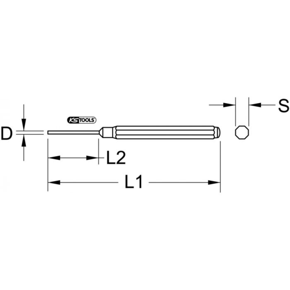 Chasse-goupilles 150x10x3 mm KS TOOLS - 162.0373