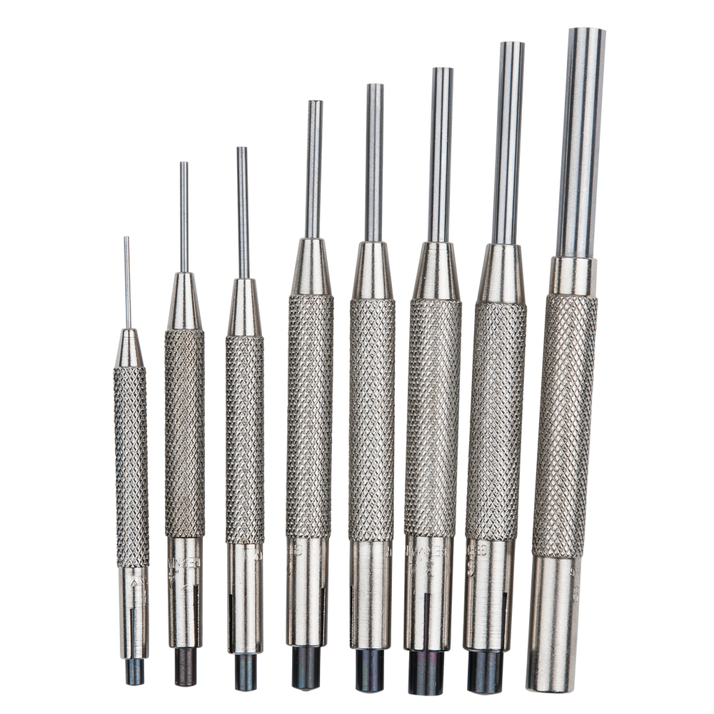Jeu de chasse-goupilles avec douilles de guidage - 8 pièces KS TOOLS - 162.2310