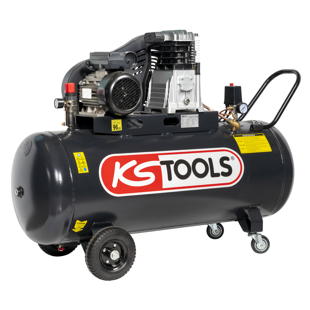 Compresseur sur cuve 200 L - 10 bar 3 CV 220 V Mono KS TOOLS - 165.0805