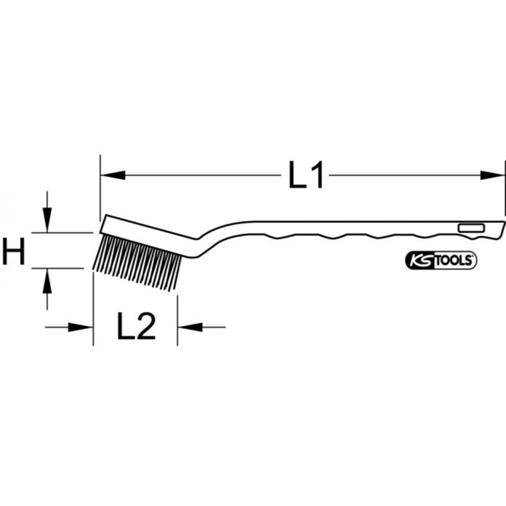 Brosse laiton pour bougie 170 mm KS TOOLS - 201.2316