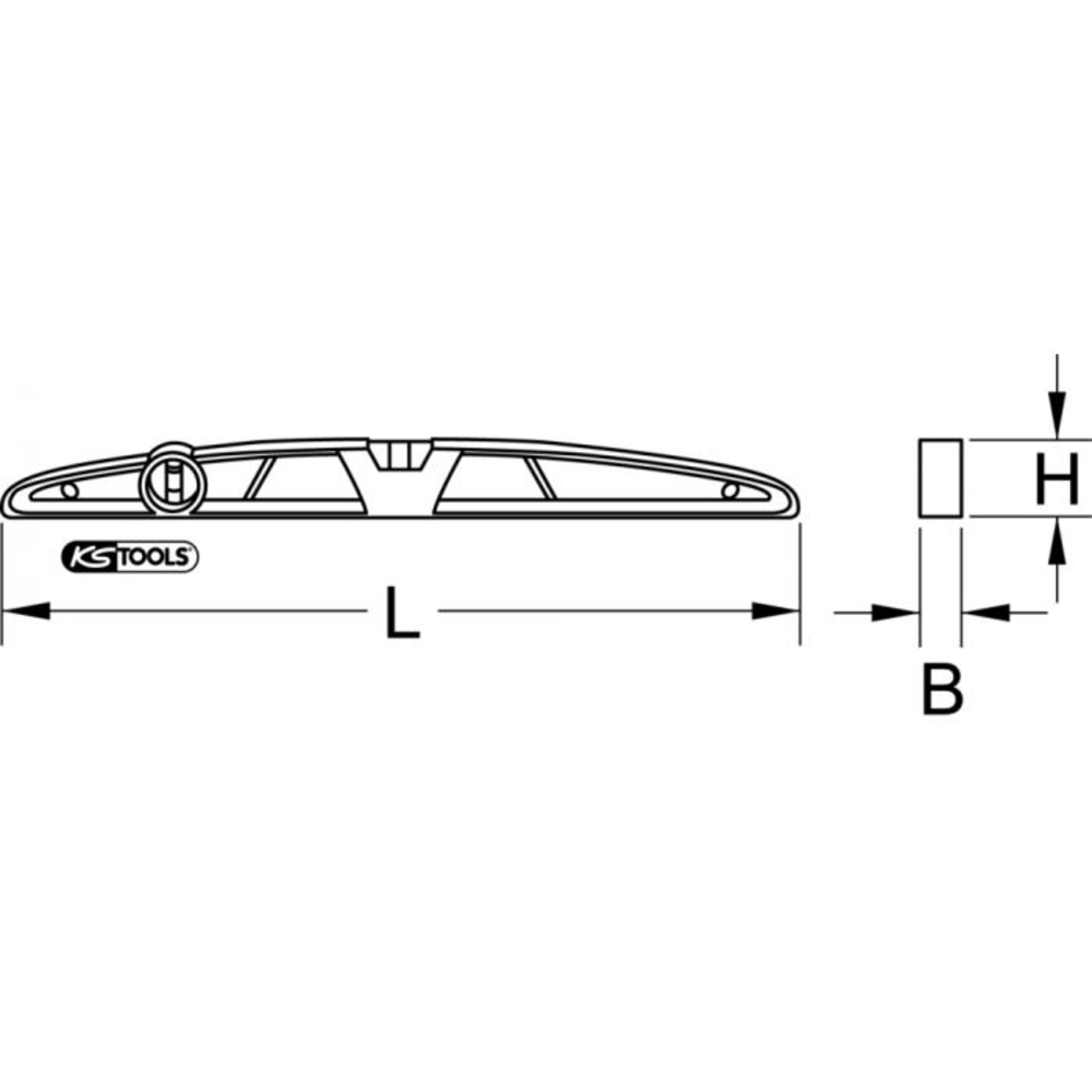 Niveau antichocs trapèze 250 mm KS TOOLS - 204.4300