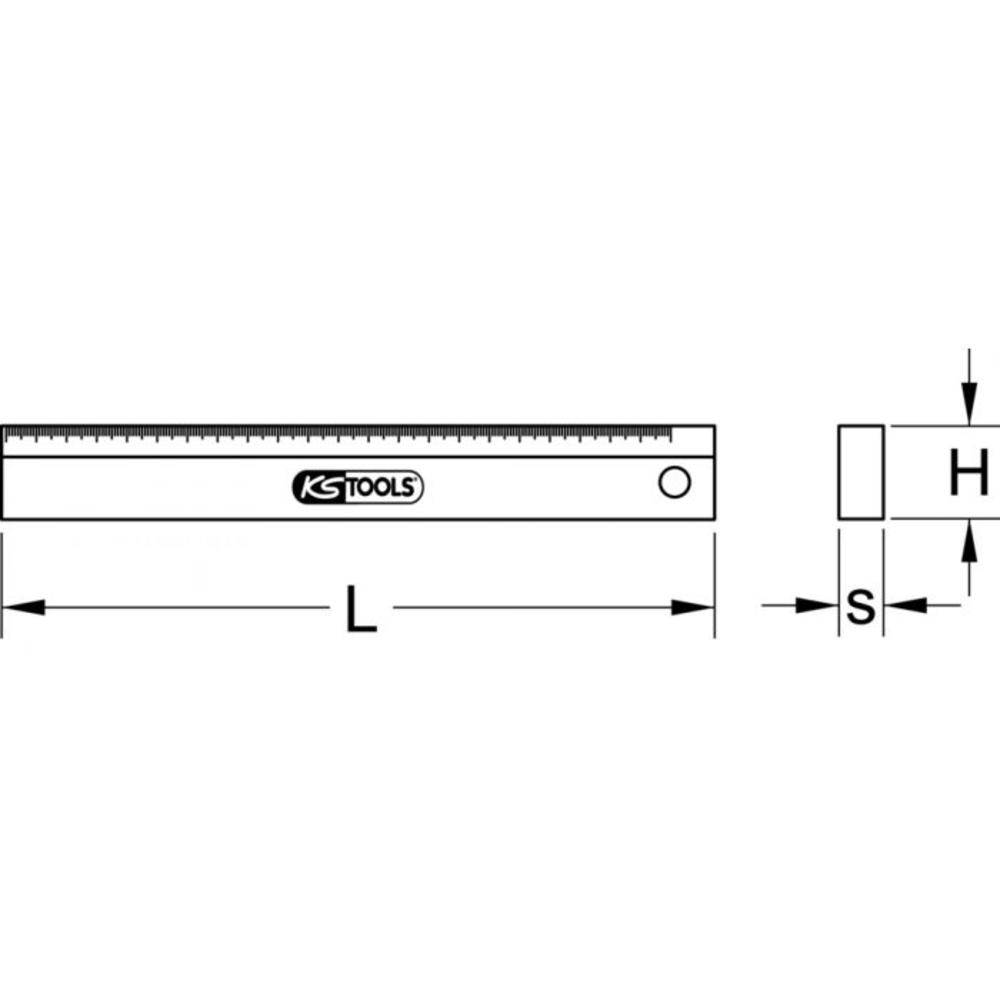 Règle de précision 500 mm KS TOOLS - 300.0122