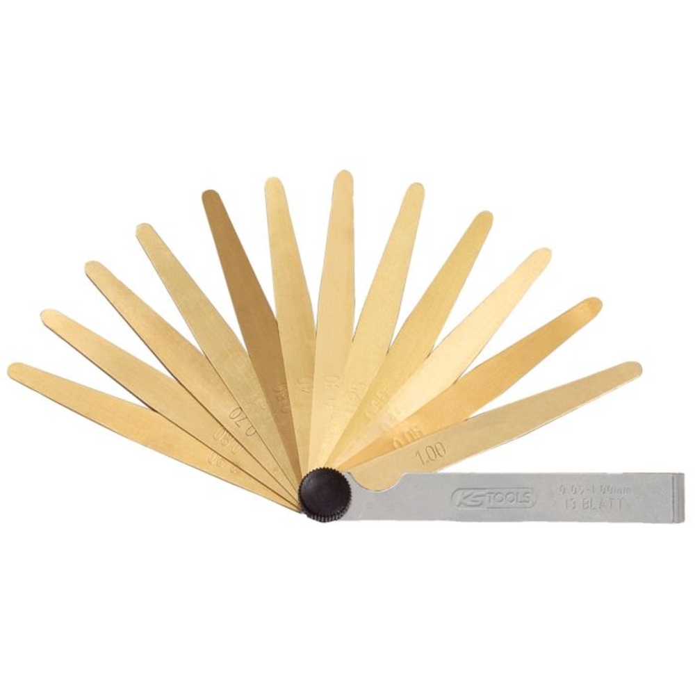 Jauges d'épaisseur anti-magnétiques 8 lames KS TOOLS - 300.0611