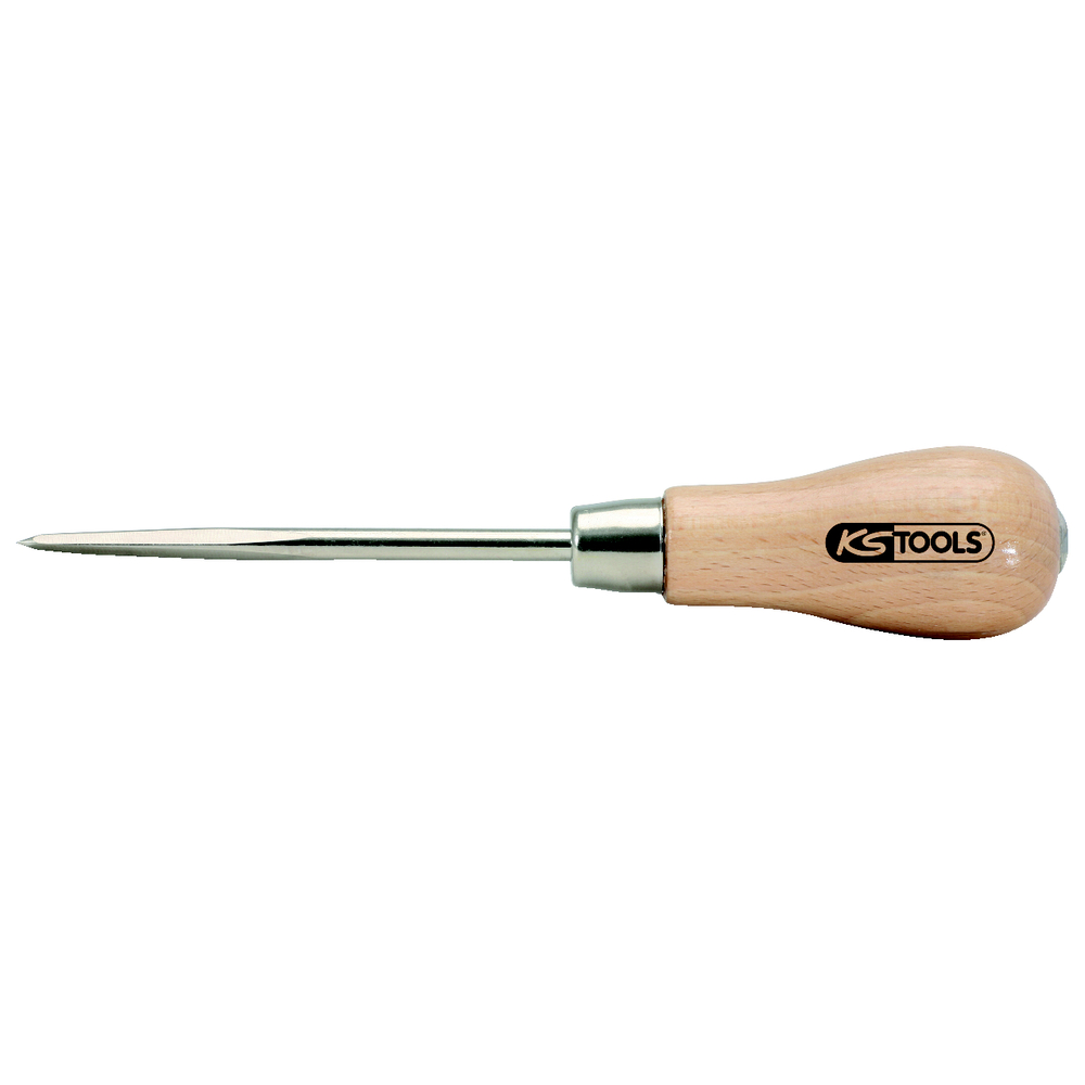 Pointe carrée avec lame traversante - manche en bois 6mm - L 190 KS TOOLS - 300.1082