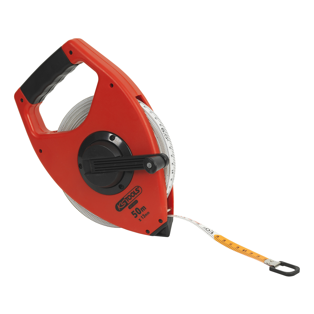 Mesure roulante Bi-matière ruban fibre de verre 50 m KS TOOLS - 301.0055