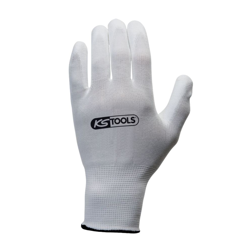 Boîte de 12 paires de gants microfibres blancs - KS TOOLS