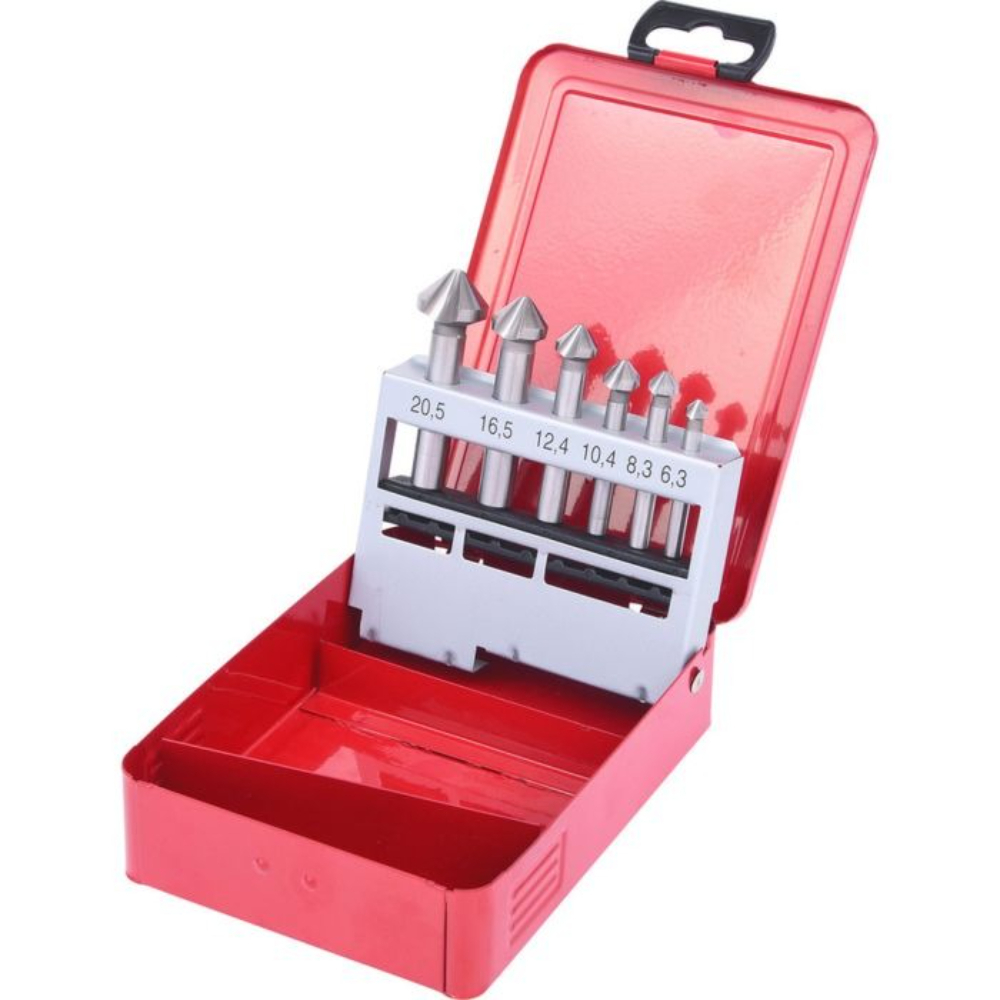 Jeu de forets aléseurs HSS 90° en box métal 6 pcs. KS TOOLS - 336.0406