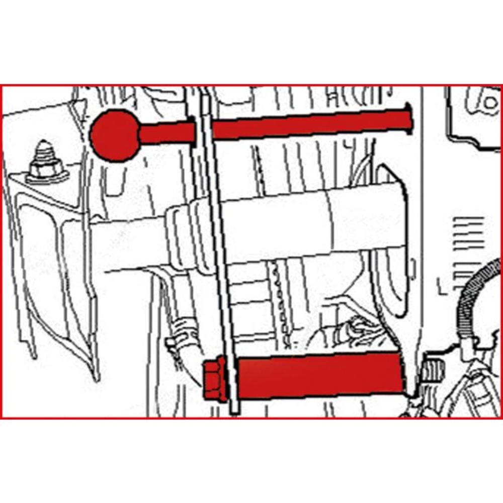 Jeu d'entretoises et piges de guidage pour face avant des véhicules - VAG KS TOOLS - 400.2075