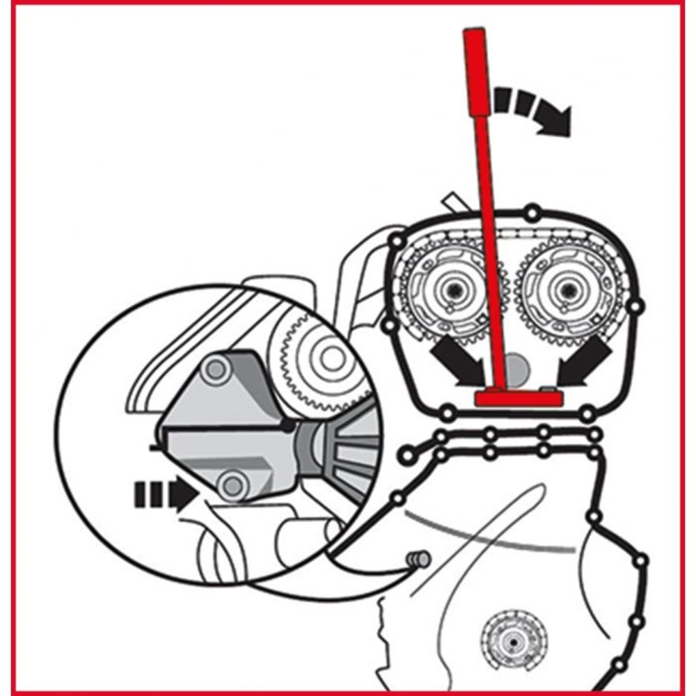 Clé de serrage pour chaîne de distribution - VAG (1.8/2.0 TFSI) KS TOOLS - 400.4350