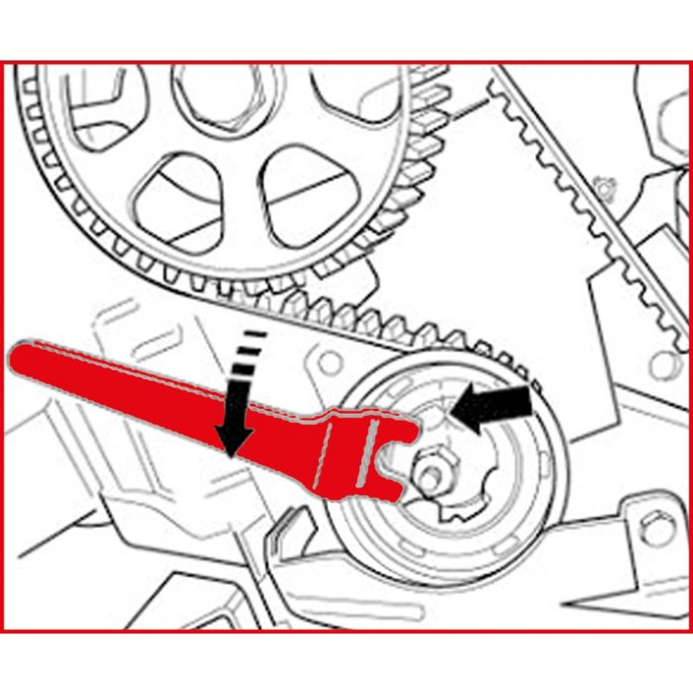 Clé à ergots pour galet tendeur - 140 mm - VAG KS TOOLS - 400.9008