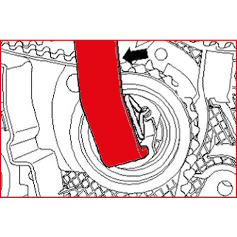 Clé à ergots pour galet tendeur - 2,0 FSI/TFSI - Audi Volkswagen Seat Skoda KS TOOLS - 400.9011