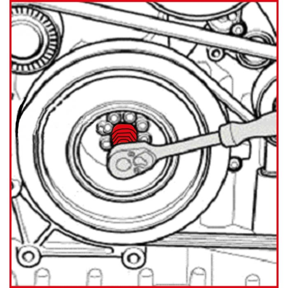 Boulon adaptateur de poulie du vilebrequin KS TOOLS - 400.9043