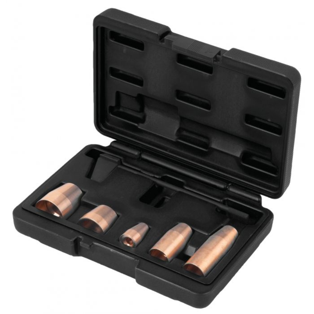 Jeu de 5 douilles pour pompes à injection avec gabarit de réglage KS TOOLS - 400.9080