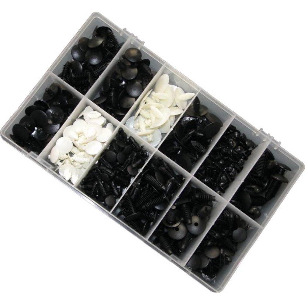 Assortiment d'agrafes de fixation pour faisceaux de câbles 340 pcs KS TOOLS - 420.0900