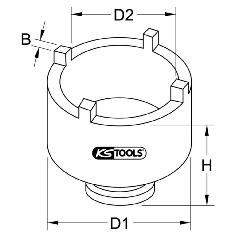 Douille ¾ à ergots KM12 KS TOOLS - 450.5012