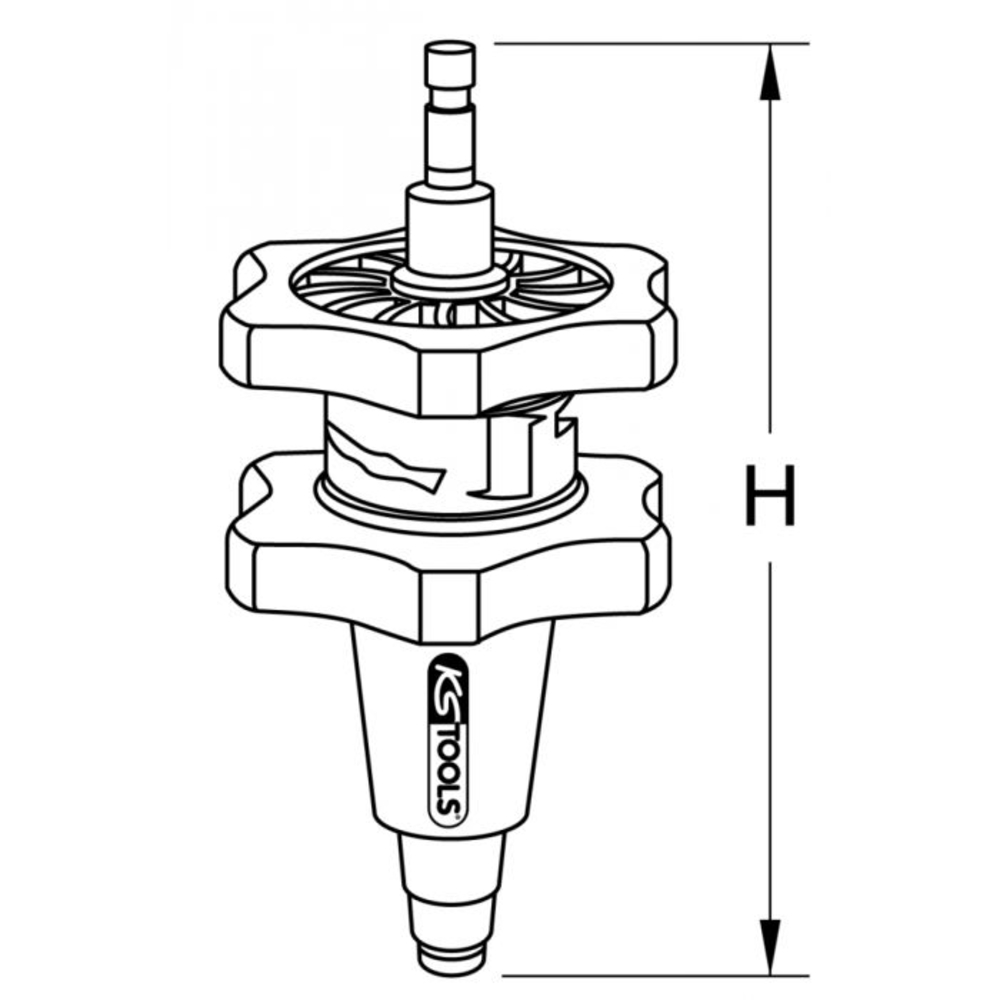 Adaptateur conique de test pour circuit de refroidissement, 47-48,5 mm KSTOOLS - 4550144