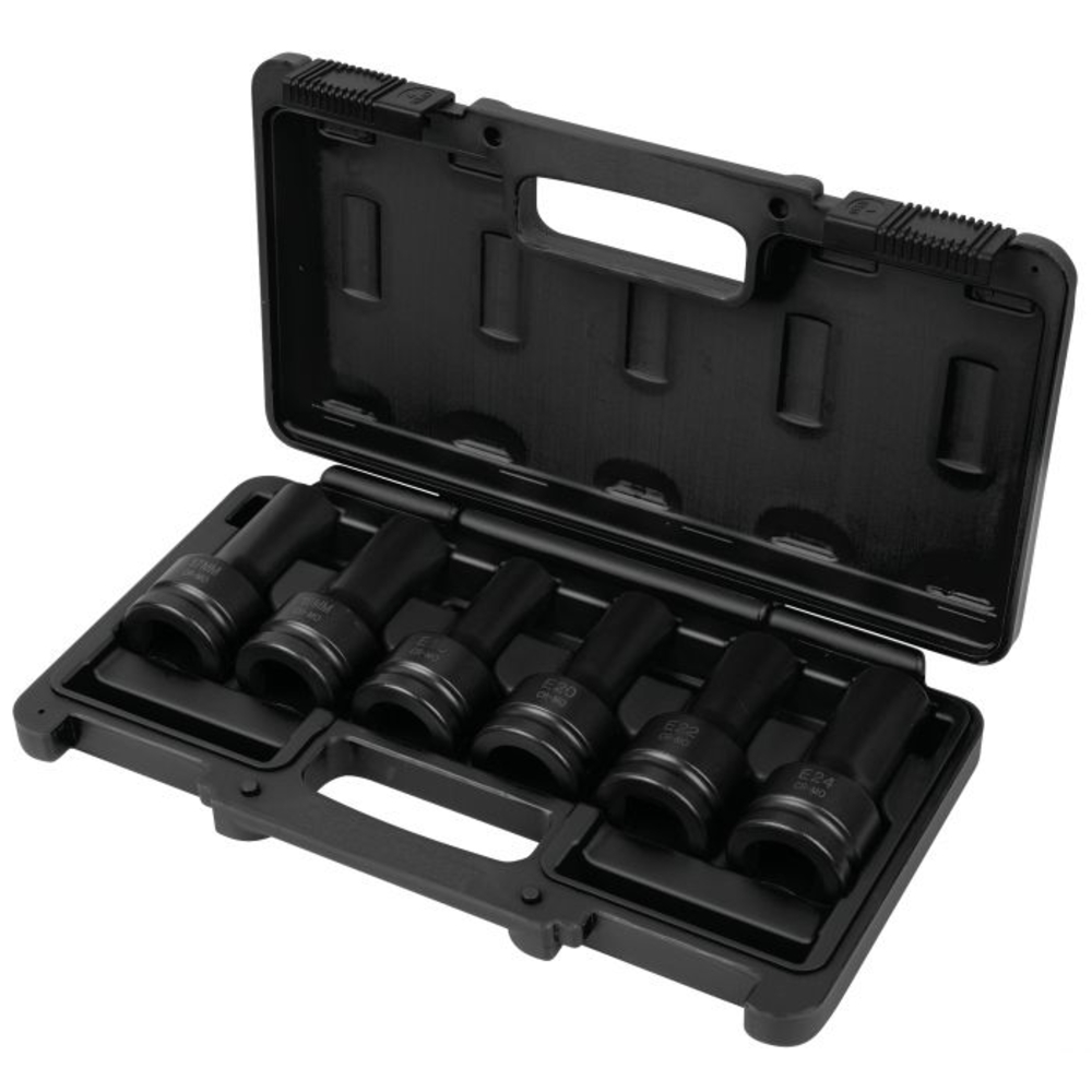 Jeu de douilles à chocs longue pour vis de culasse, 6 pcs KSTOOLS - 4601505