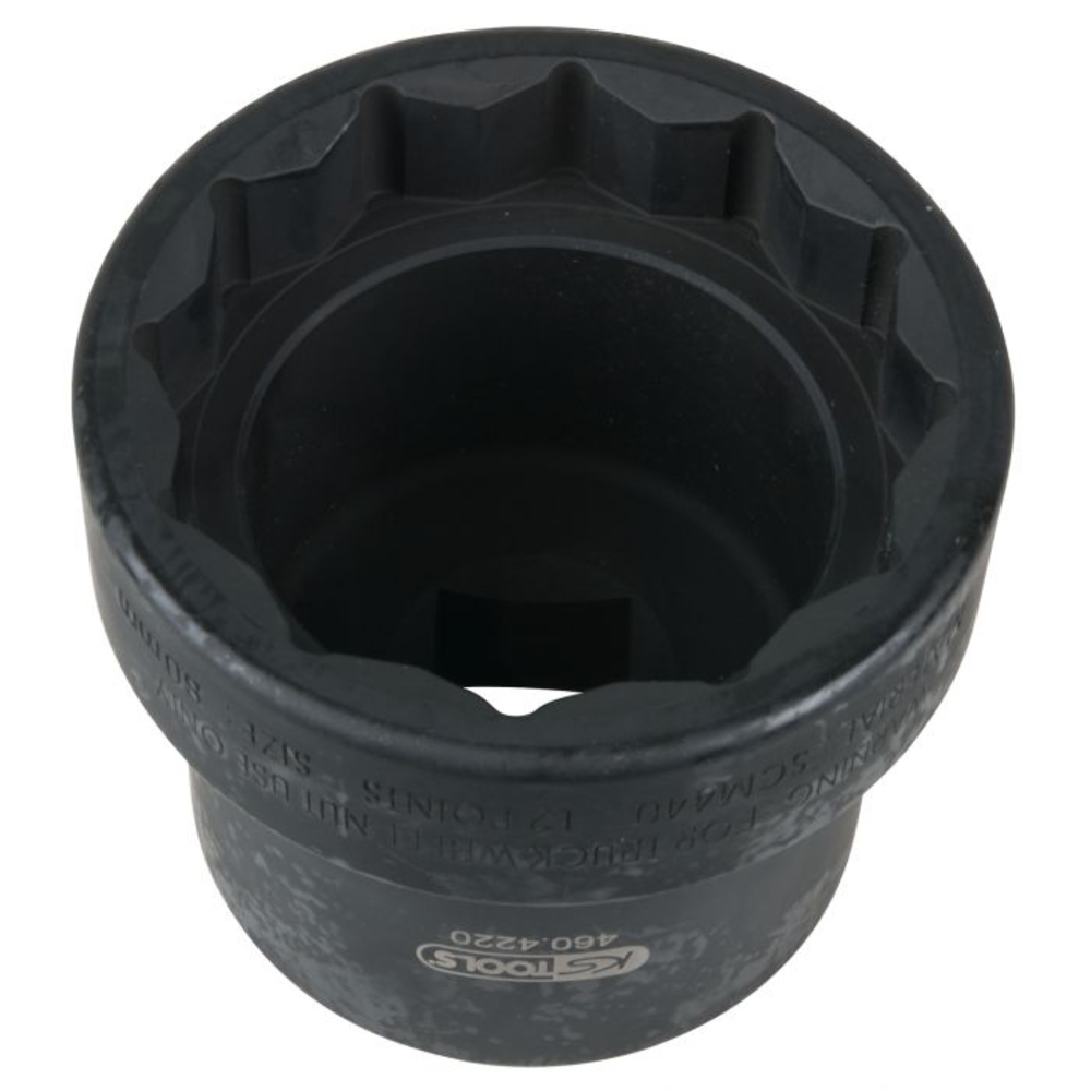 Douille 12 pans pour écrou de moyeu avec guide 80 mm KS TOOLS - 460.4220