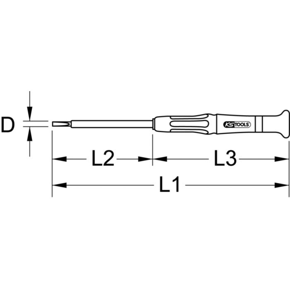 Tournevis électronique Fente 3,5 mm KS TOOLS - 500.6143