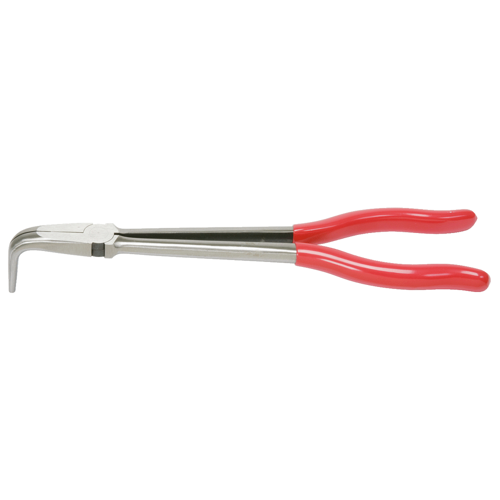 Pince électronique standard à bec demi-rond coudée 90° extra-longue 270 mm KS TOOLS - 500.7053
