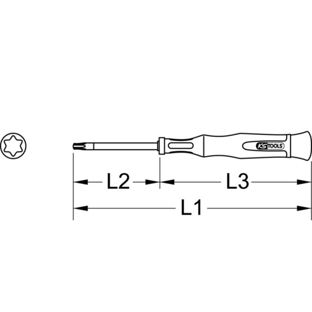 Tournevis électronique TORX PLUS percé IPR6 KS TOOLS - 500.7812