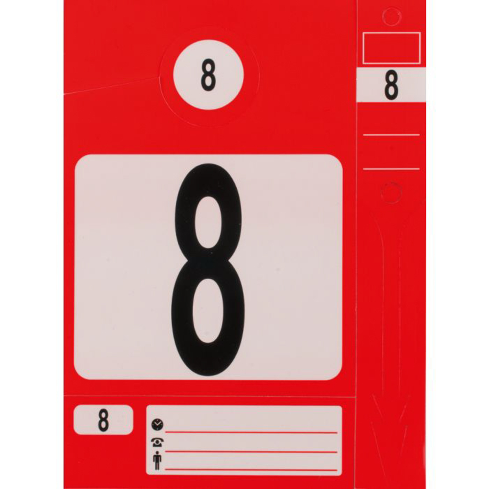 Jeu d'étiquettes et porte-clés rouge 300 pcs KS TOOLS - 500.8015