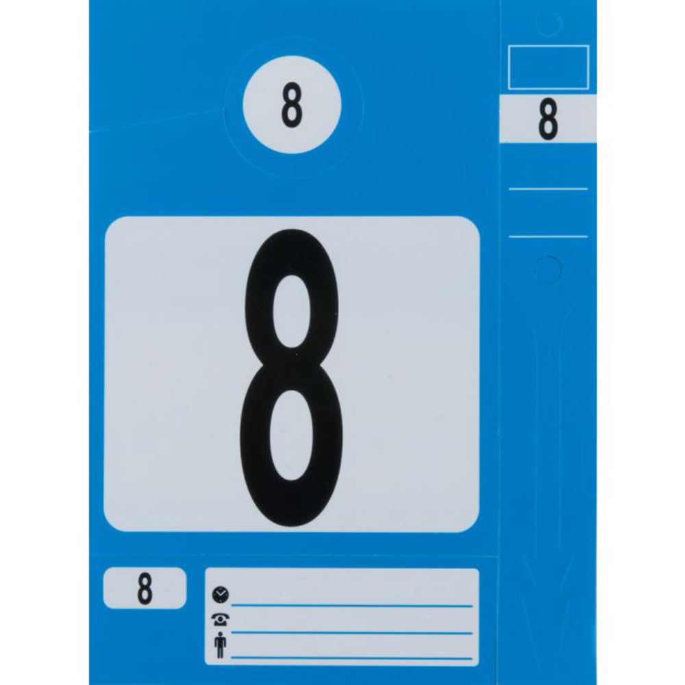 Jeu d'étiquettes et porte-clés bleu 300 pcs KS TOOLS - 500.8016