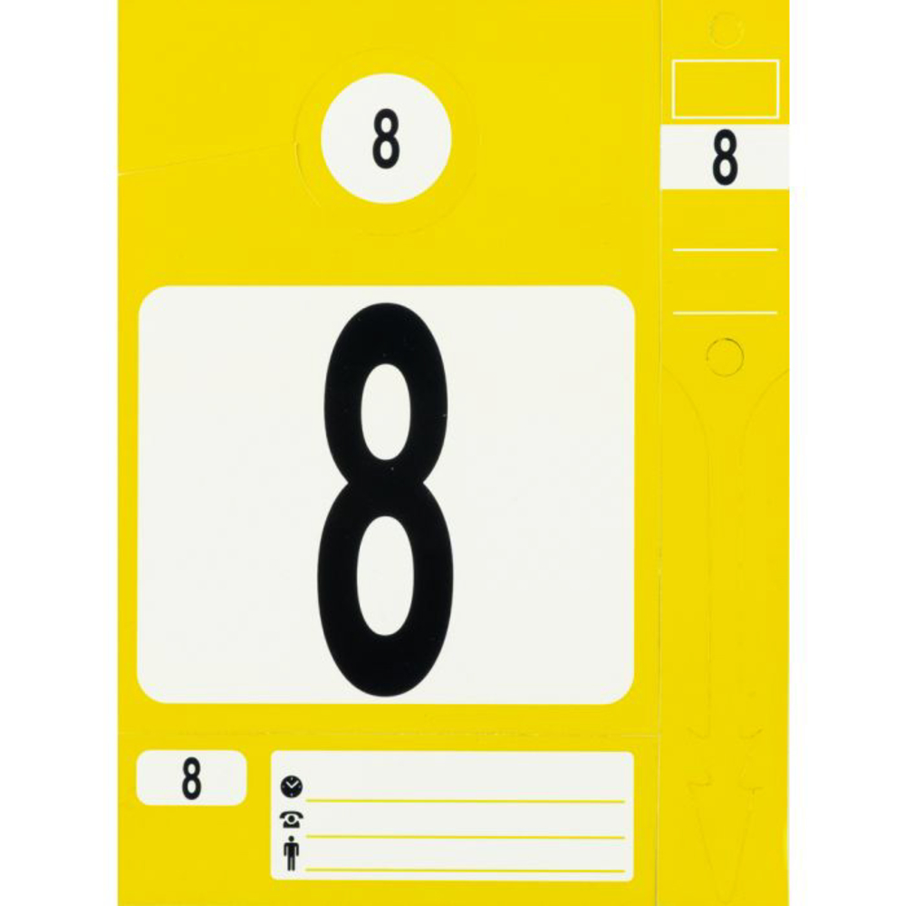 Jeu d'étiquettes et porte-clés jaune 300 pcs KS TOOLS - 500.8017