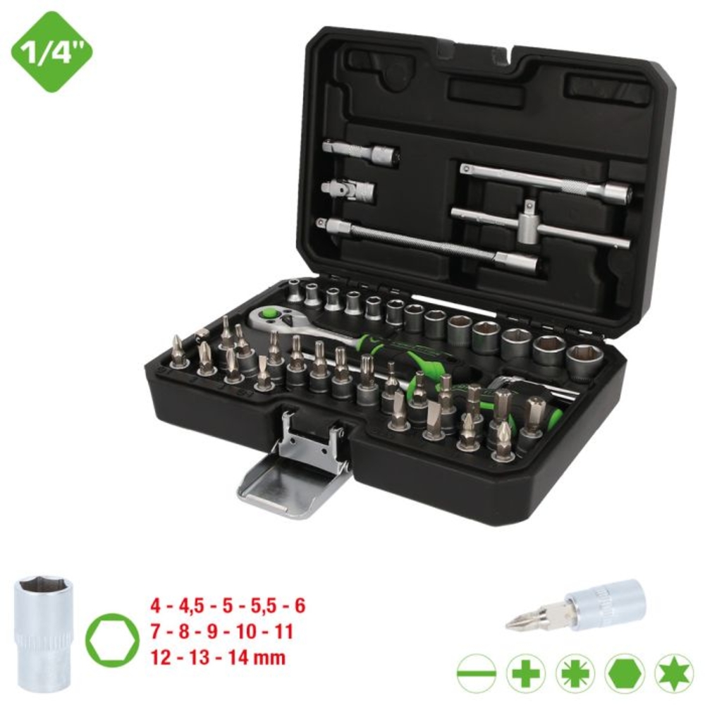 Coffret de douilles et accessoires COMPETITION 1/4