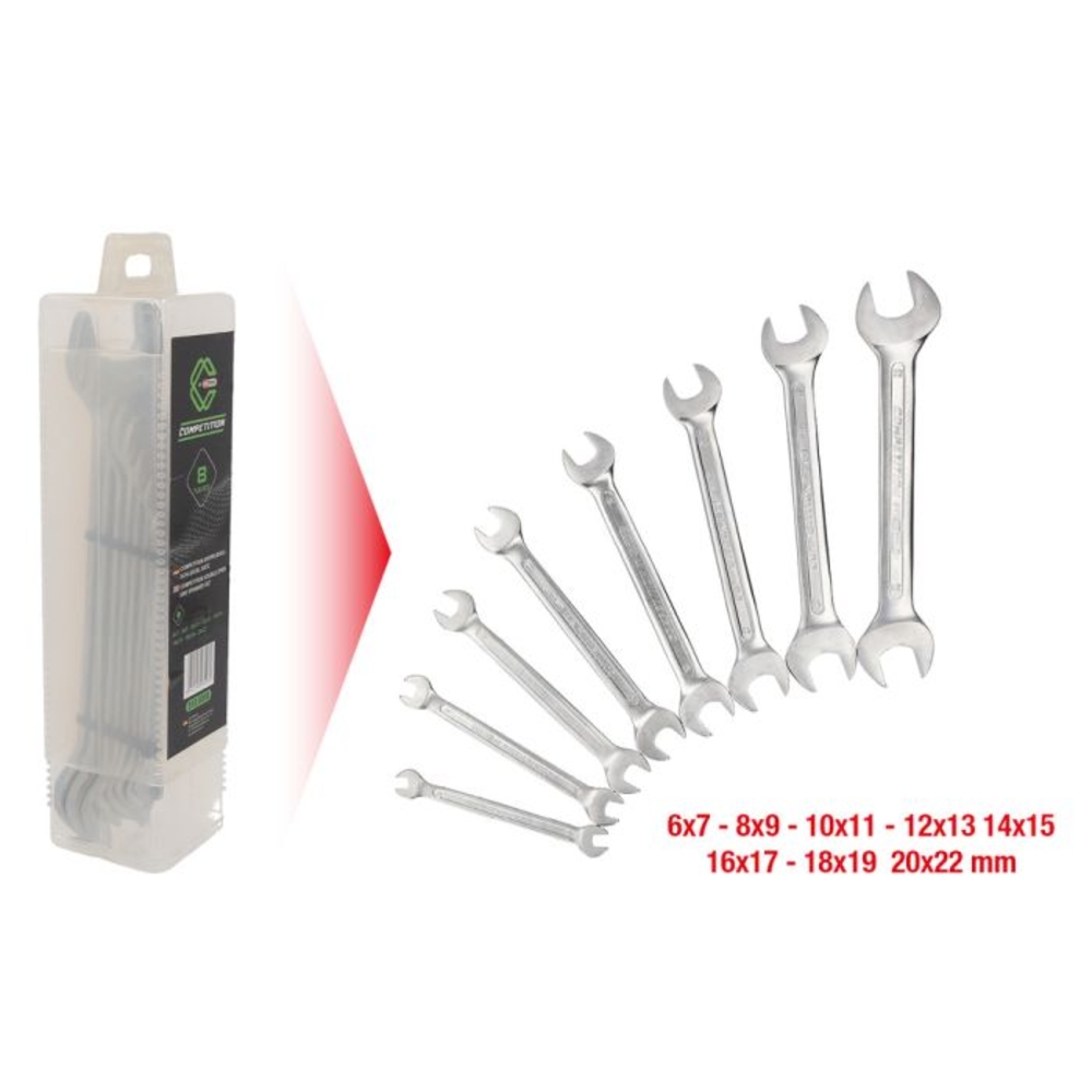 Jeu de clés à fourches COMPETITION 8 pcs - KS TOOLS - 512.0208