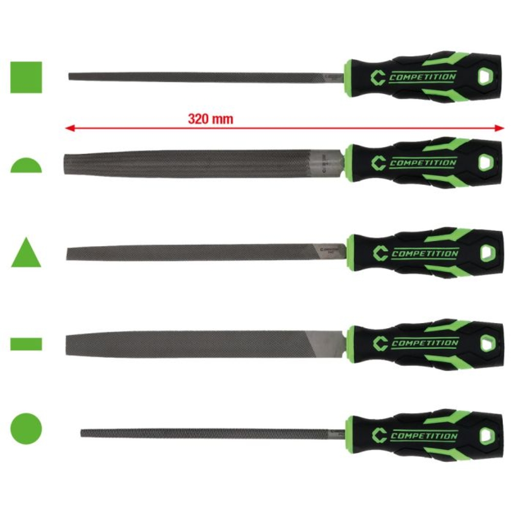 Jeu de limes COMPETITION 5 pcs - KS TOOLS - 512.0405