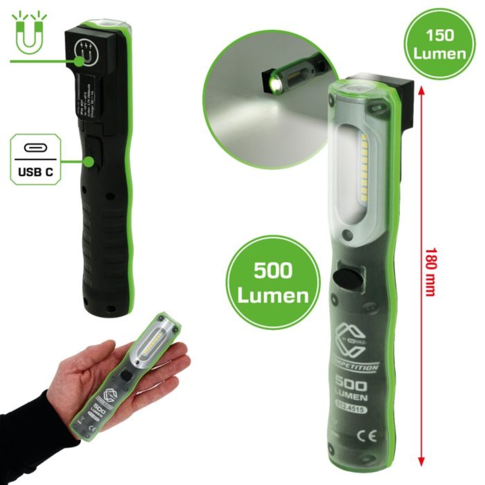 Lampe de travail à LED COMPETITION 500 lumens - KS TOOLS - 512.4515
