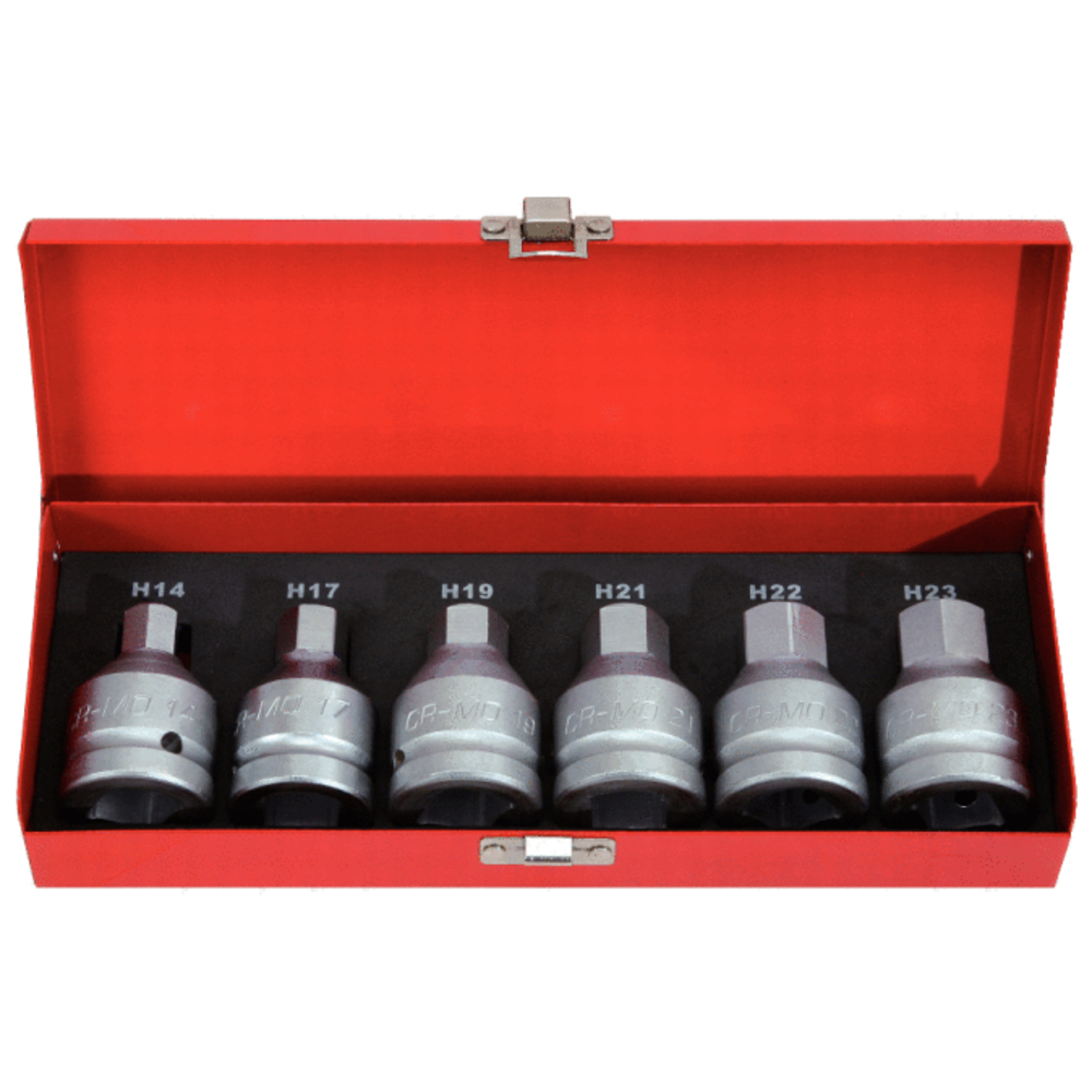 Jeu d'embouts à chocs 6 pans 3/4