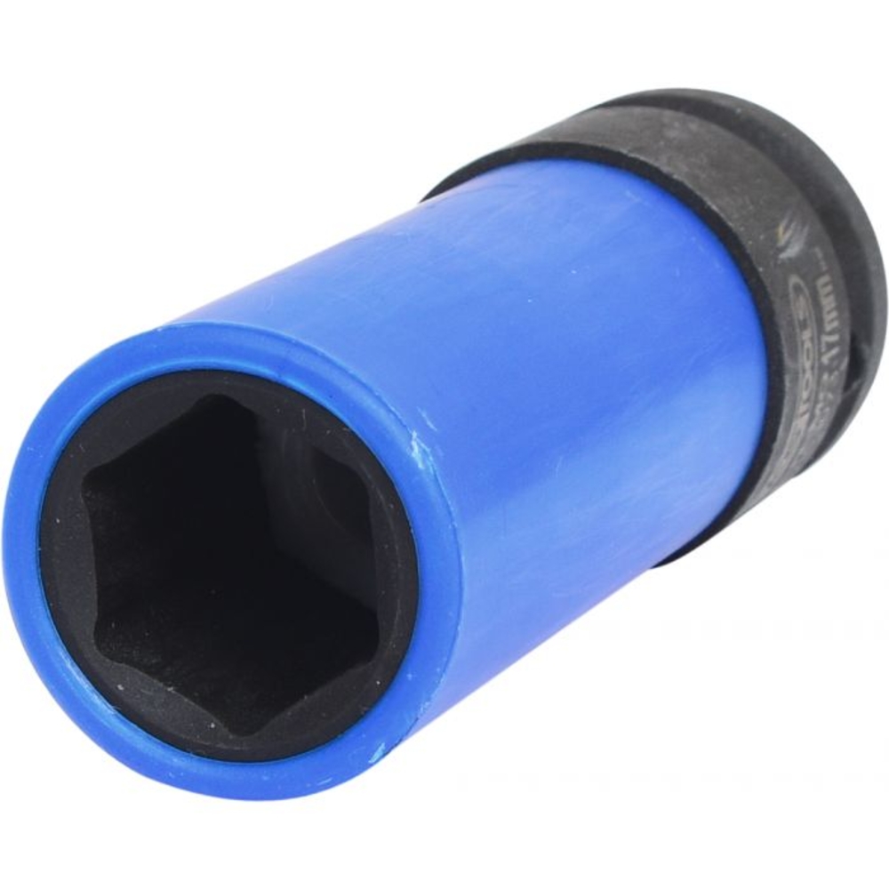 Douille à chocs longue 6 pans pour jantes aluminium - bleu foncé - 17 mm KS TOOLS - 515.1073