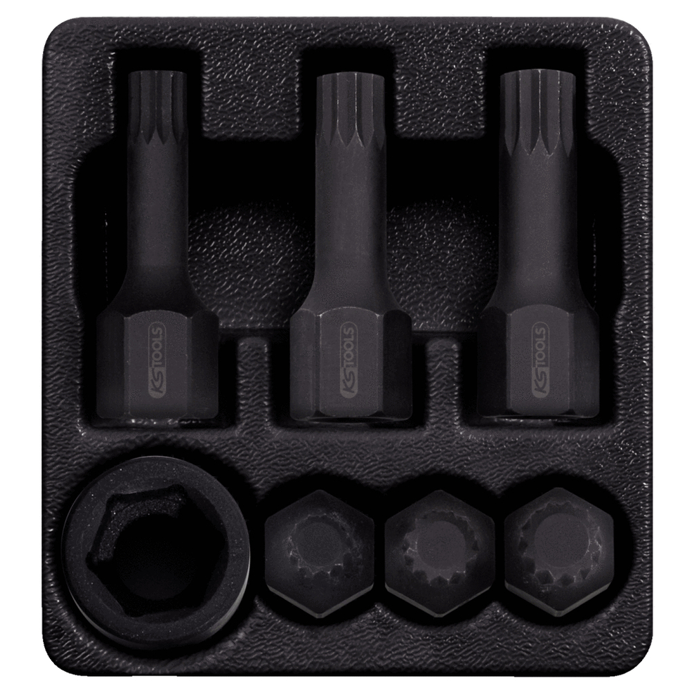 Coffret DUODRIVE douilles à chocs XZN 7pcs KS TOOLS - 515.1160