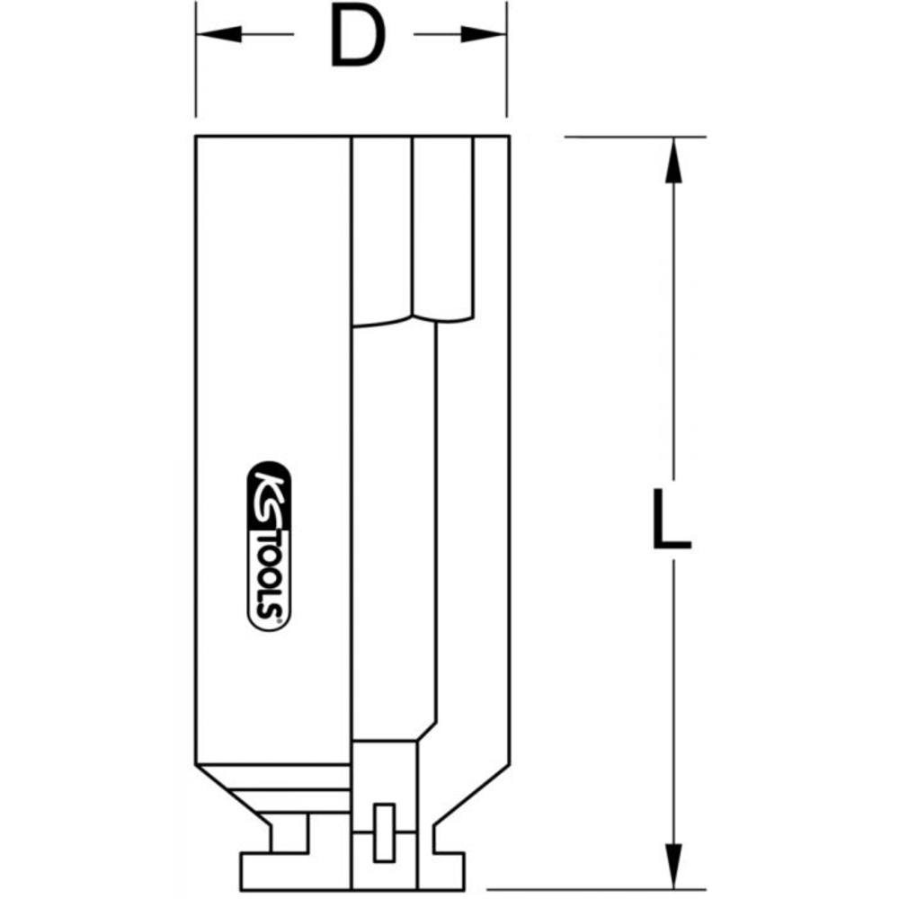 Douille pour culasse 12 pans 10 mm KS TOOLS - 515.1276