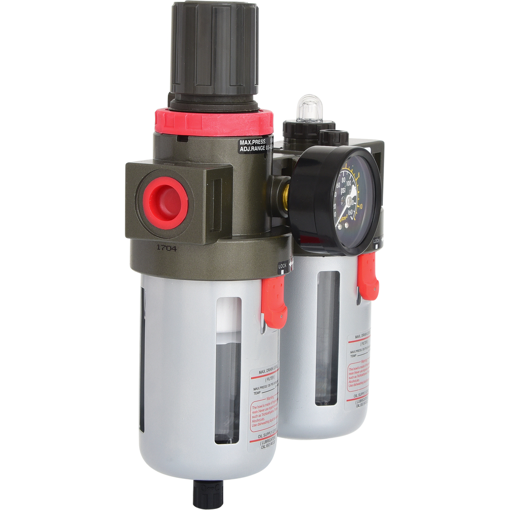 Filtre régulateur de pression assécheur et lubrificateur 1/2