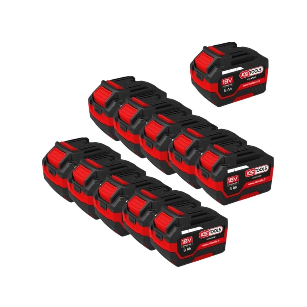 Pack batteries 18V 8Ah 10+1 offerte KS TOOLS - 515.4705F-A1