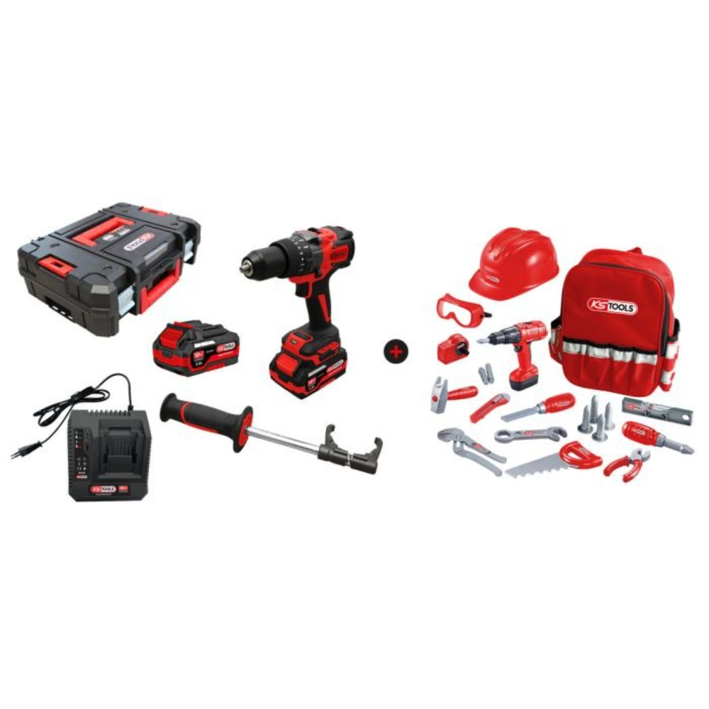 Lot d'une visseuse + sac à dos enfant offert KS TOOLS - 515.4730F-A1