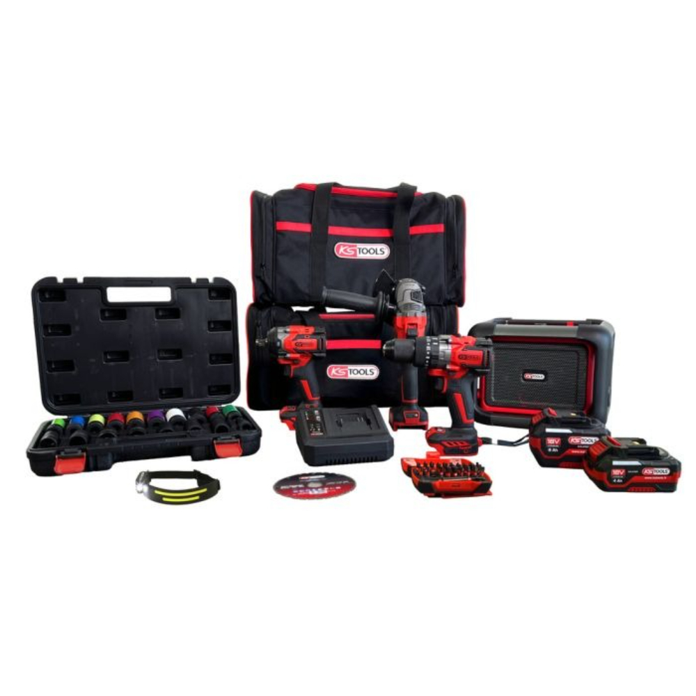 Pack perceuse meuleuse mini clé à chocs et accessoires KS TOOLS - 515.4731F-A1