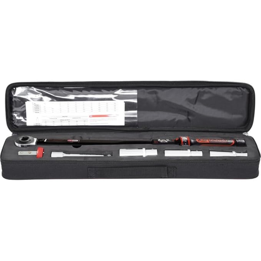 Clé dynamométrique ERGOTORQUEprecision avec trousse 40-200Nm 5 pcs. KS TOOLS - 516.1905