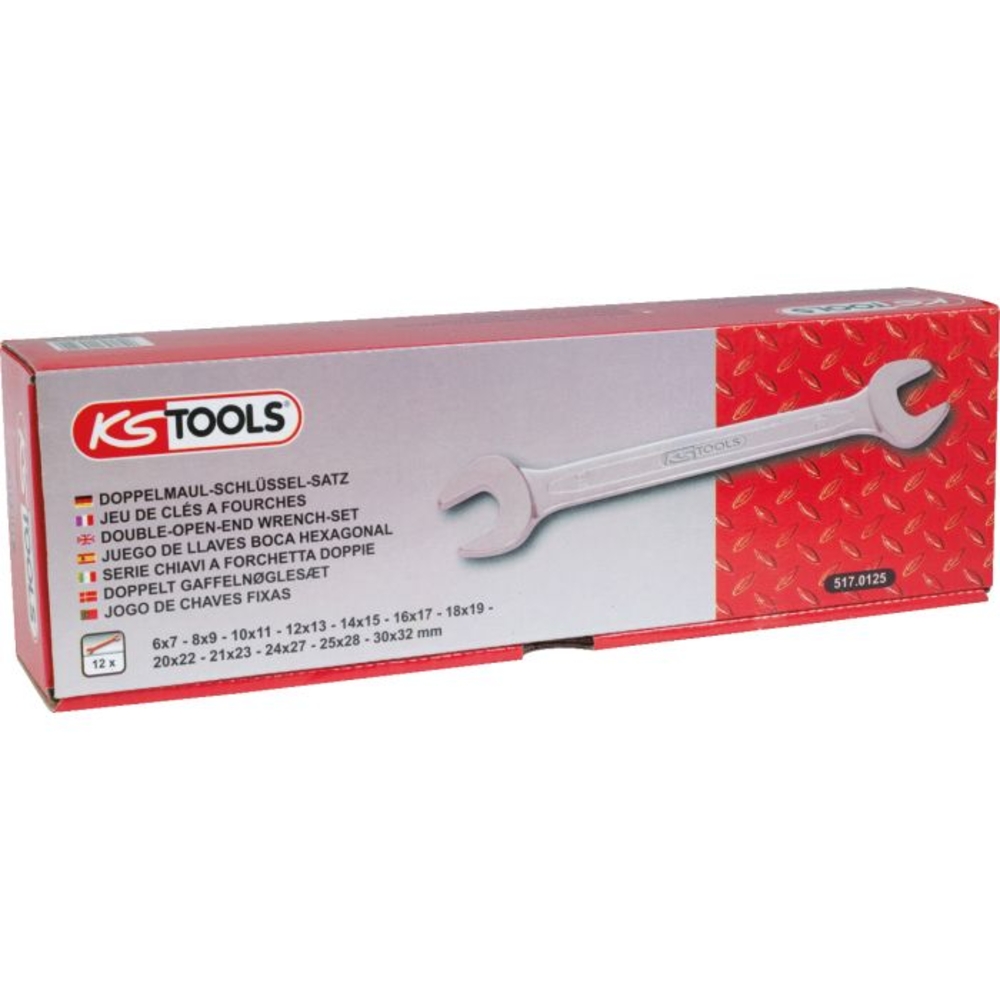 Jeu de 12 clés à fourches métriques - en boîte KS TOOLS - 517.0125