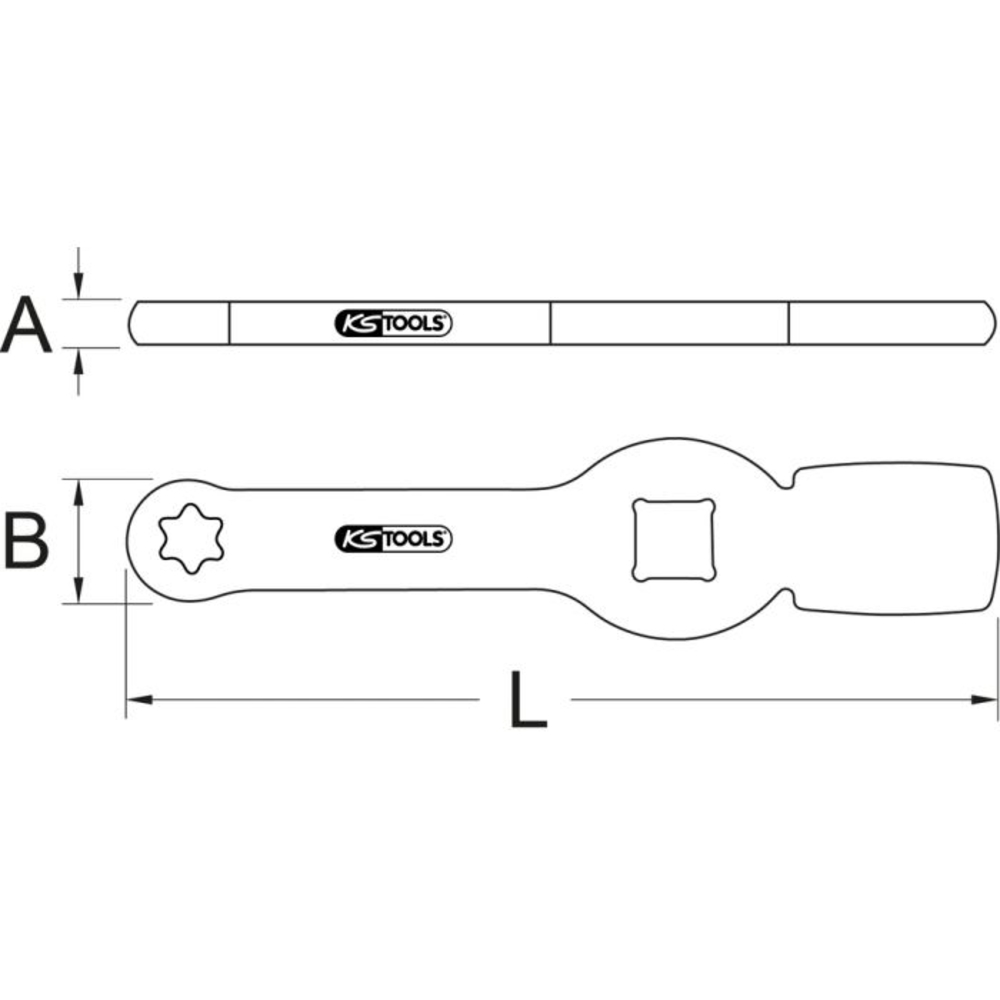 Clé à frapper TORX E 18 pour raccords d'étriers de frein KS TOOLS - 517.0908