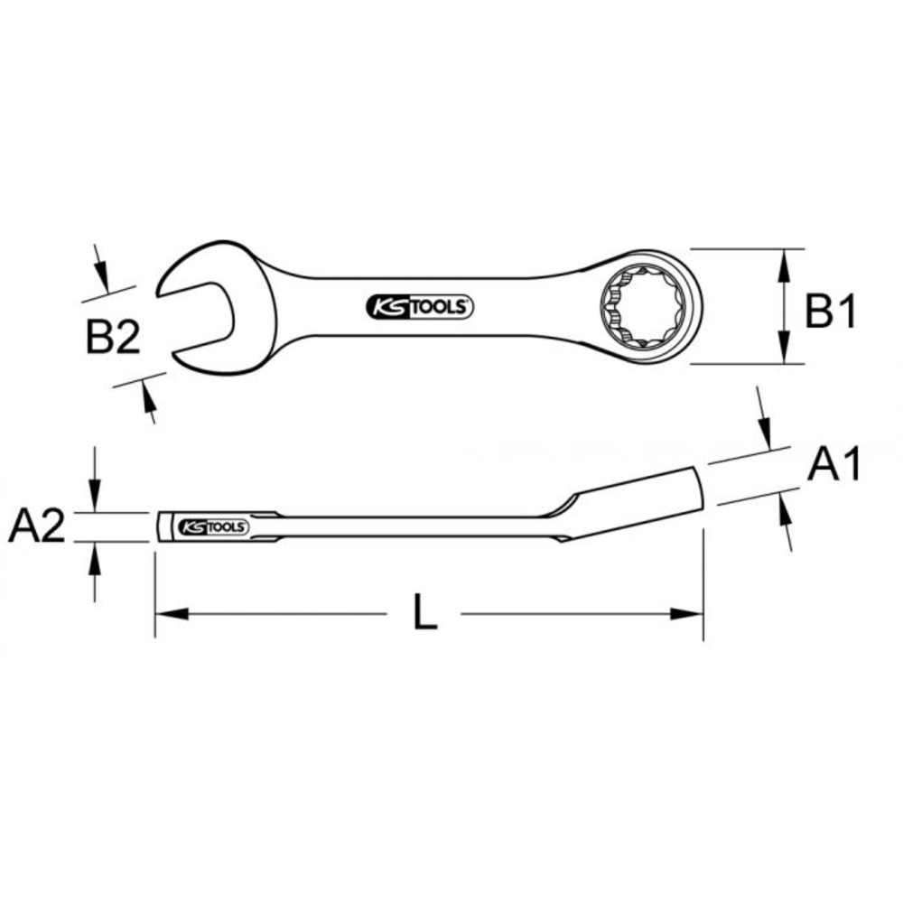 Clé mixte courte 9 mm KS TOOLS - 518.0008