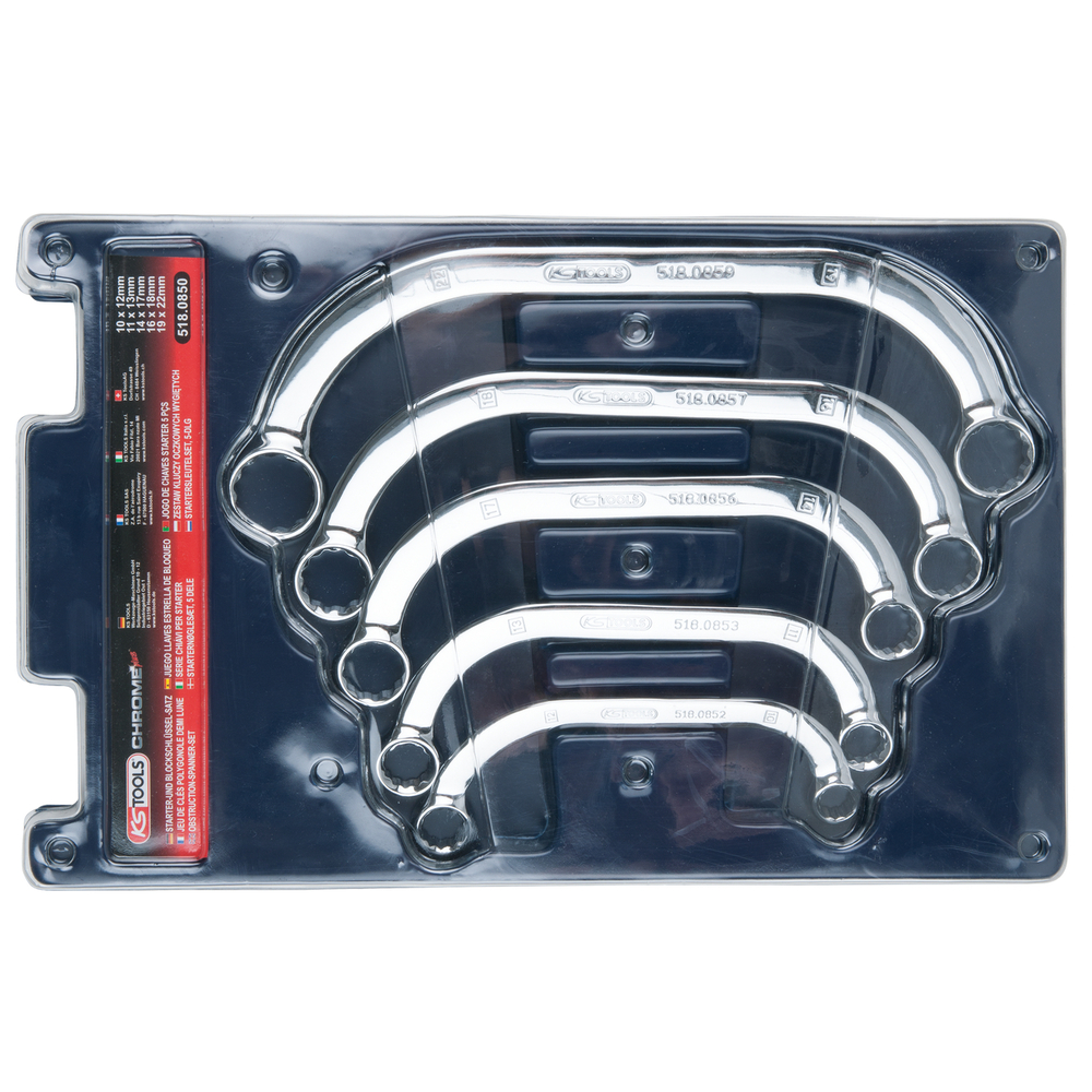Jeu de 5 clés polygonales demi-lune KS TOOLS - 518.0850
