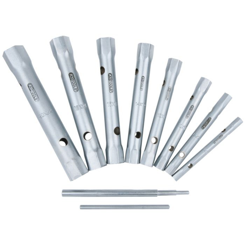 Jeu de 10 clés à tube 6x7 - 20x22 mm KS TOOLS - 518.0900