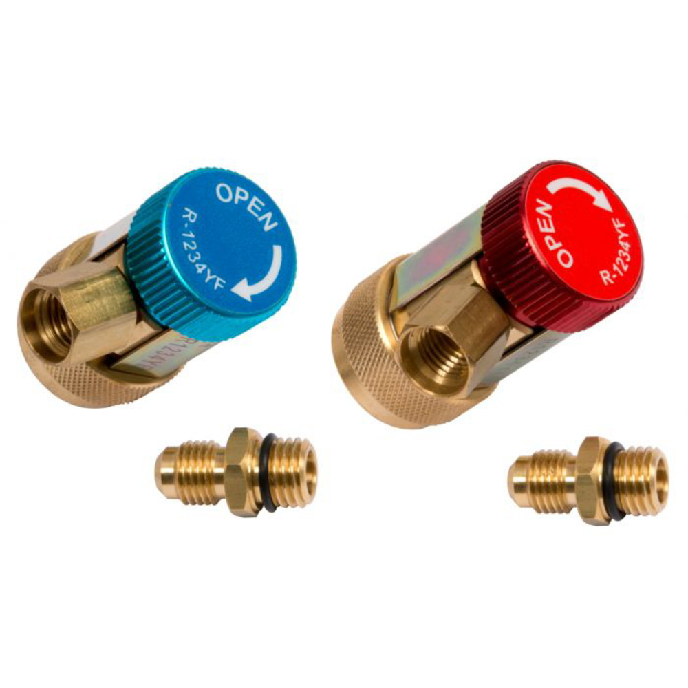 Jeu de 2 raccords haute et basse pression 12 mm avec adaptateur 1/4 - Gaz R1234