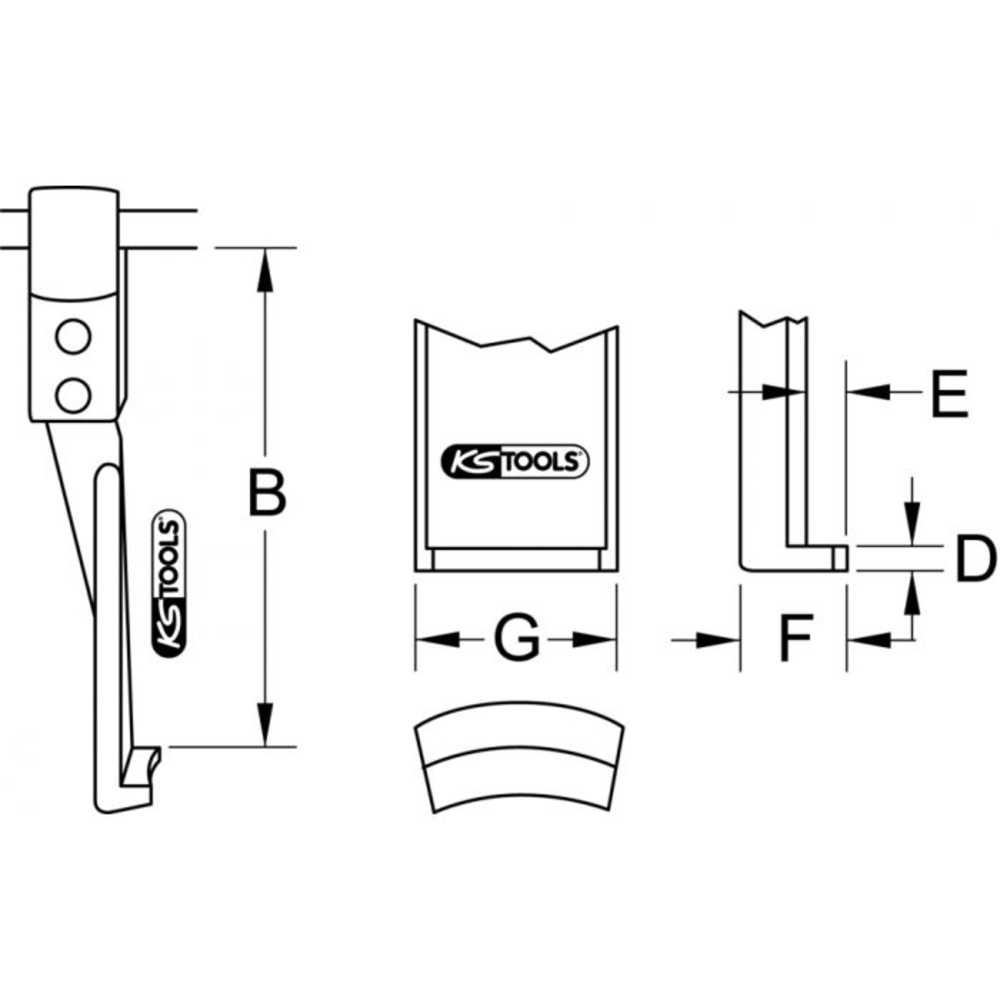 Griffe extra-fine à réglage rapide 100 mm pointe 3,6 mm KS TOOLS - 615.1021
