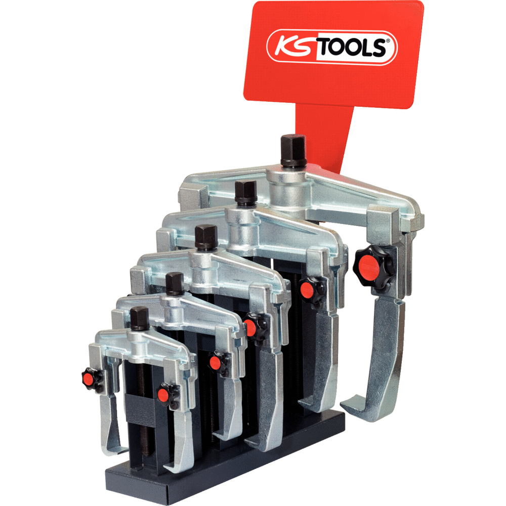 Présentoir d'extracteurs universels à 2 griffes avec blocage - 5 pcs KS TOOLS - 620.1850
