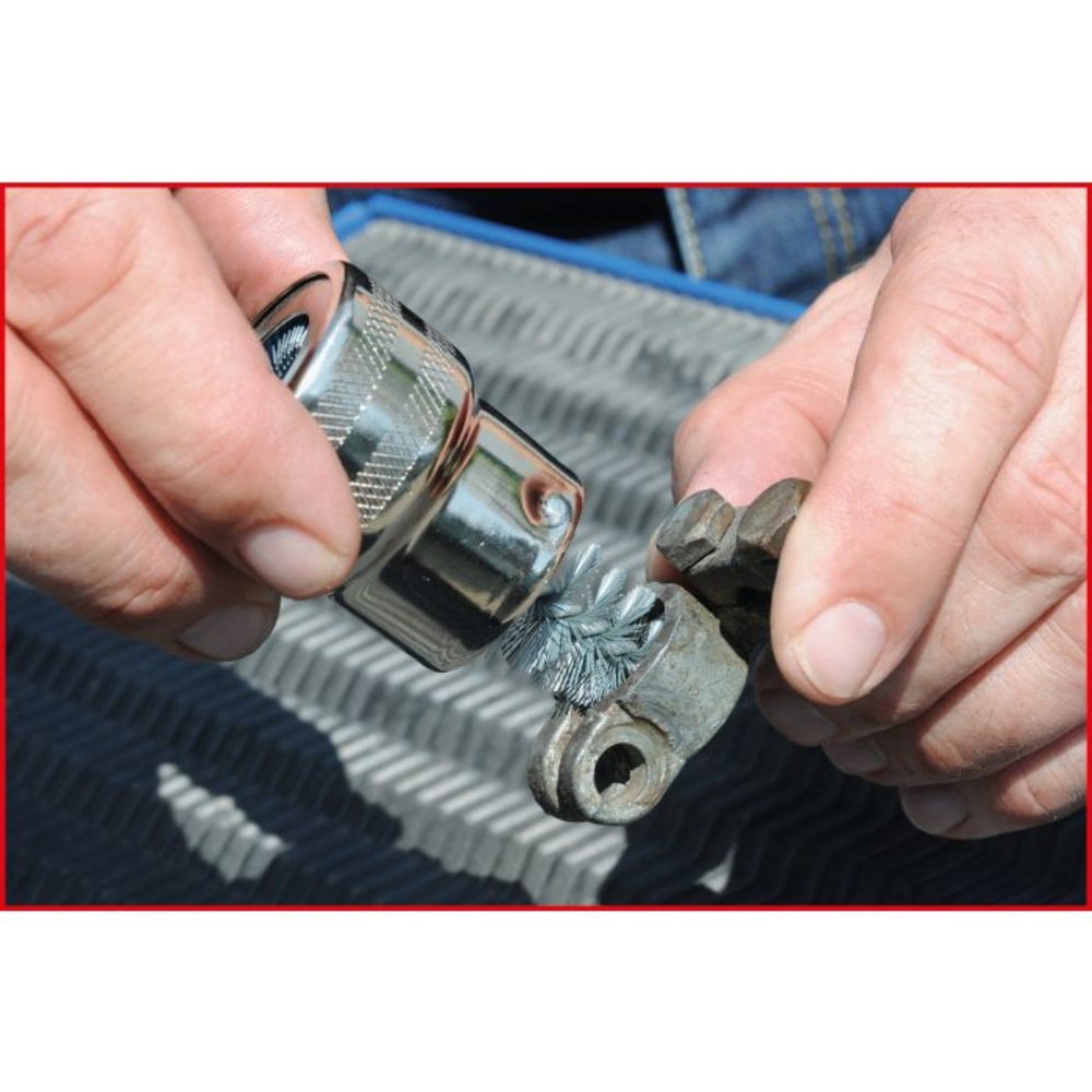 Brosse de nettoyage pour cosses de batterie 120 mm KS TOOLS - 700.1197